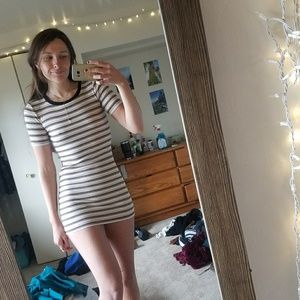 RIBBED STRIPED DRESS